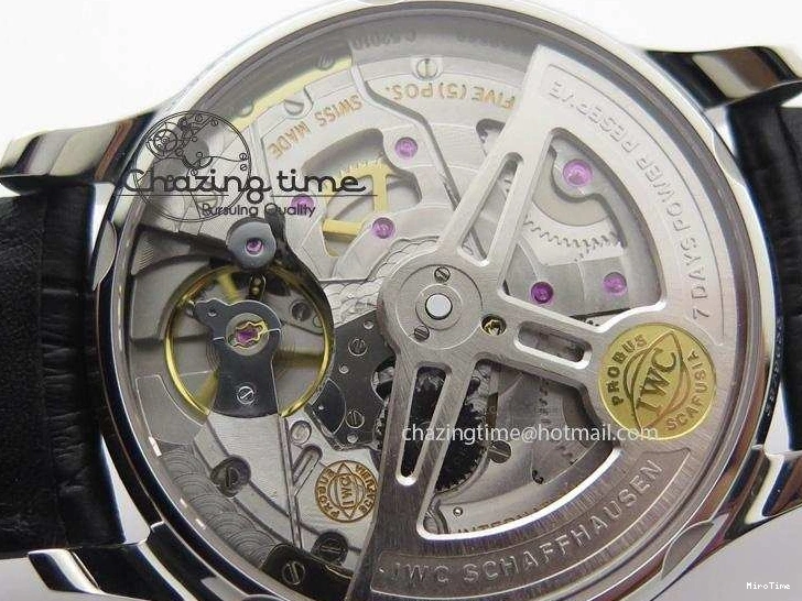 MIROTIME 0105 Portuguese Real PR IW500106 ZF 1:1 Best Edition Grey Dial On Black Leather Strap A52010 V Versatile 7306